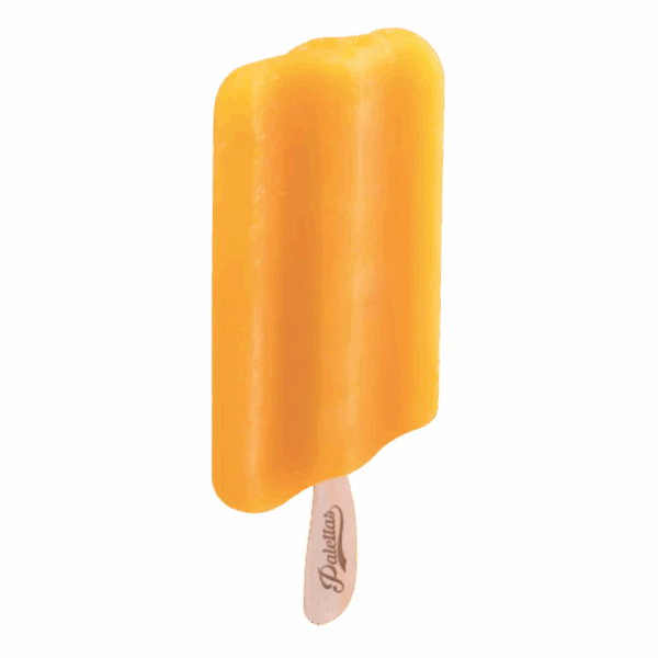 Helado Palettas sin gluten ni lactosa con melocotón