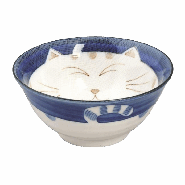 Cuenco gato azul