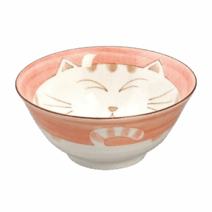 Cuenco gato rosa