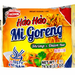 Mi goreng gamba y cebolla