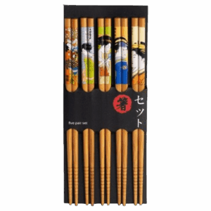 Palillos de madera Geisha.